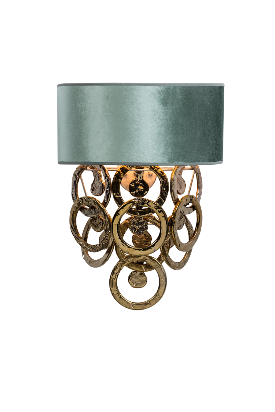 Wall lamp with glass rings